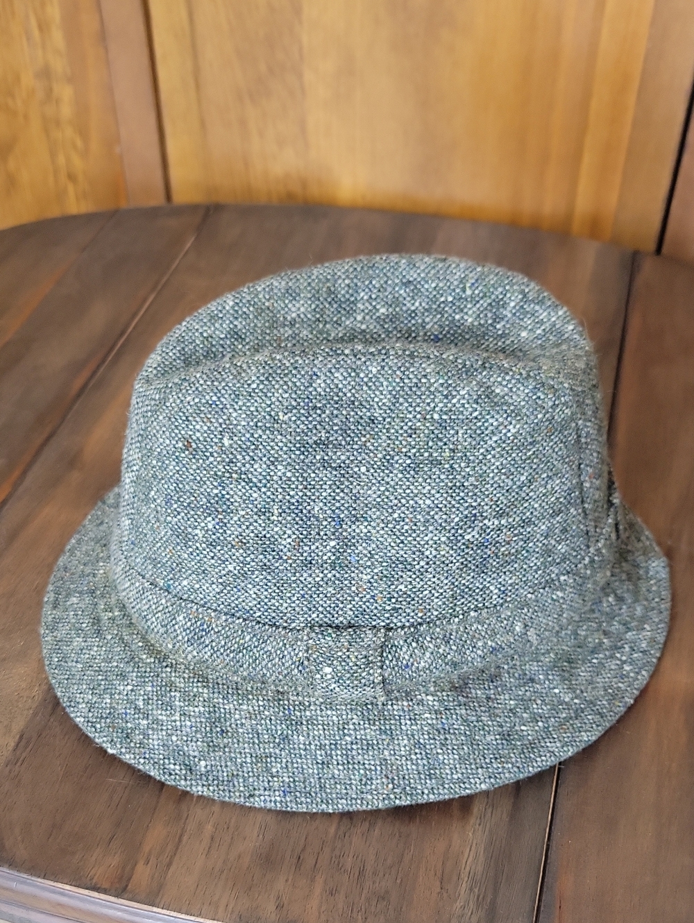 Donegal Vintage Handwoven Tweed Weaver Wool Fedora Hat